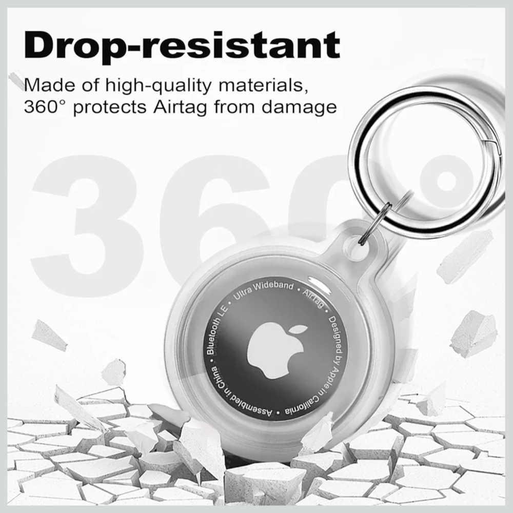 Clear Waterproof Apple Airtag Holder/
Keychain (4) HOLDERS ONLY NO AIRTAGS - Picture 2 of 4
